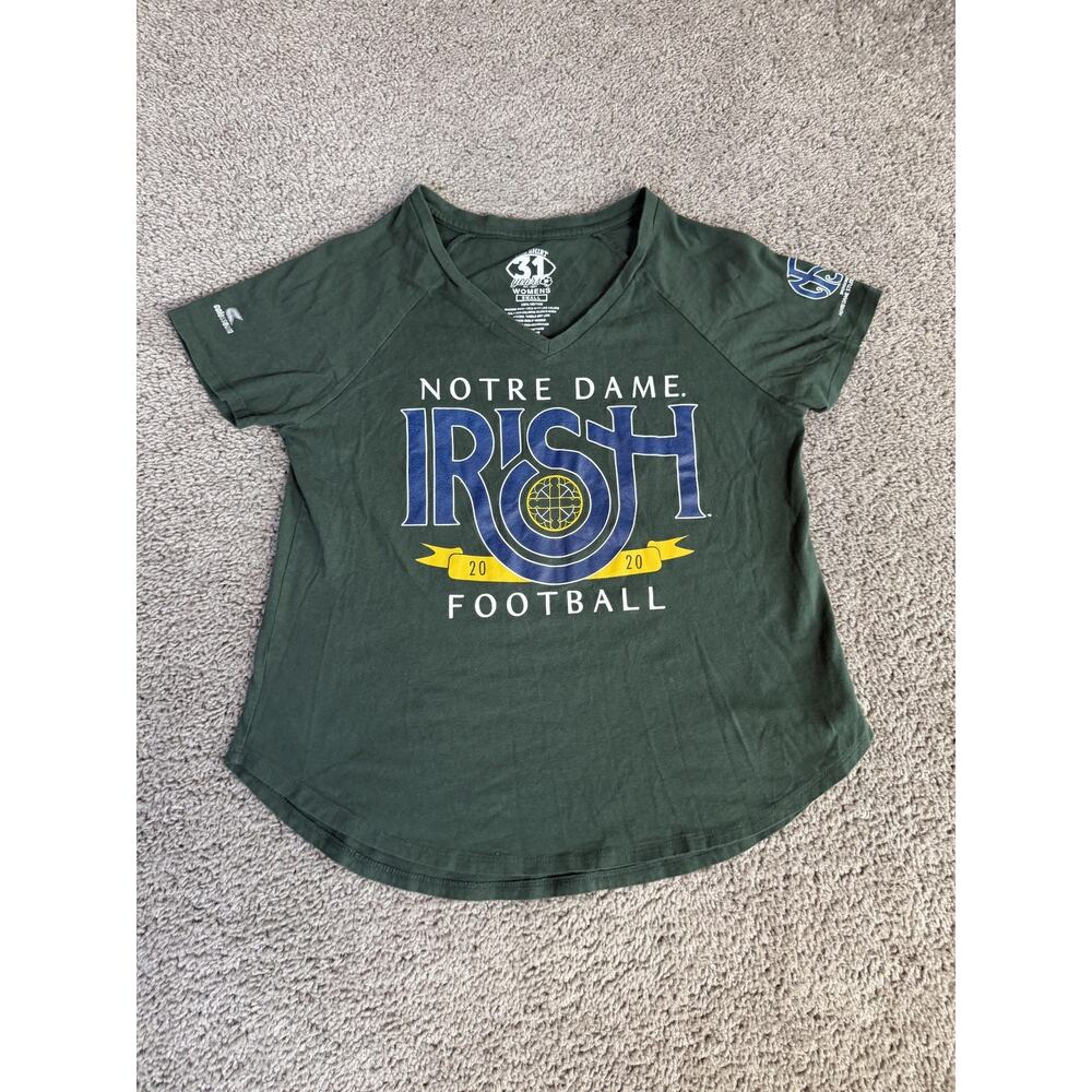 Notre Dame Fighting Irish Shirt Womens Small Green NCAA Football The Shirt 2020